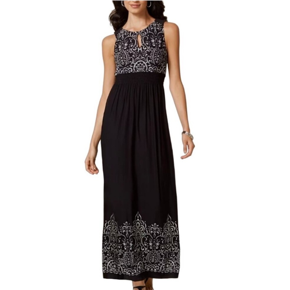 SOMA Baroque Keyhole Front Maxi Dress. Size Small‎